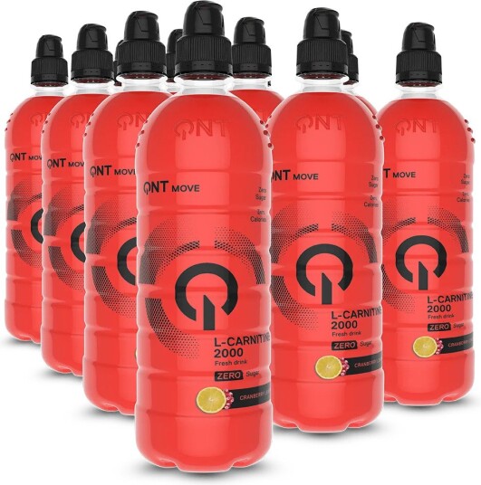 QNT L-Carnitine 2000 mg Drink 12 x 700 ml Cranberry Lemon