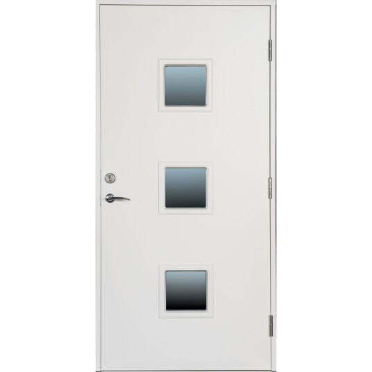 Harmonie Ytterdør mandal hvit 90x210 venstre m/frostet glass