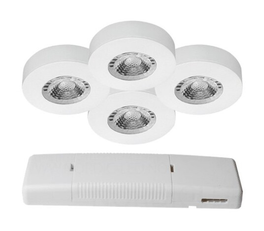 NP Juno 2700K 4W LED Matt Sort Komplett 4-Pk