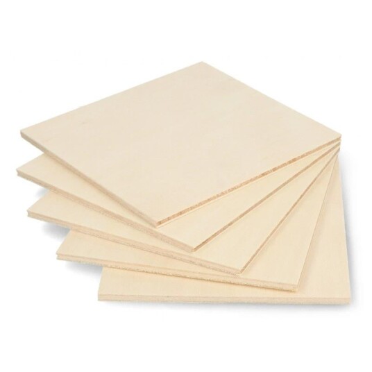Poplar kryssfiner 4 mm 110×120 mm – 5 stk