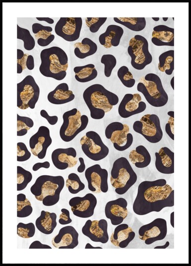 Glamorous Golden Leopard Plakat / 40x50