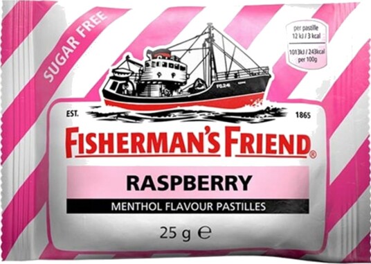 Sukkerfri Fisherman"s Friend med Smak av Raspberry 25 g Sukkerfri Fisherman"s Friend med Smak av Raspberry 25 g
