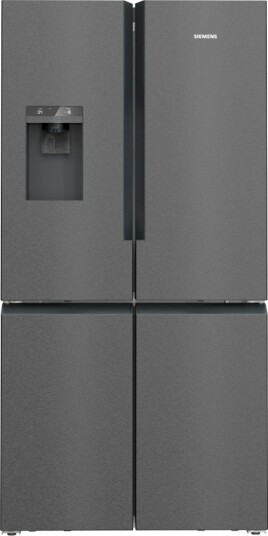 Siemens Iq700 Side-by-side Kombiskap med Vannautomat og Isdispenser Sort Rustfritt Stål
