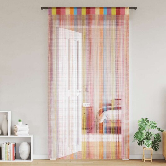 Trådgardiner 2 stk flerfarge 140x250 cm 8721158550545