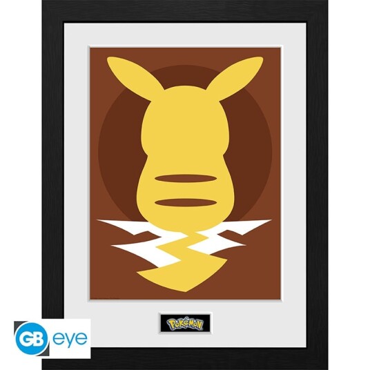 POKEMON Framed print "Pikachu Silhouette 25" 30x40 POKEMON Framed print "Pikachu Silhouette 25" 30x40