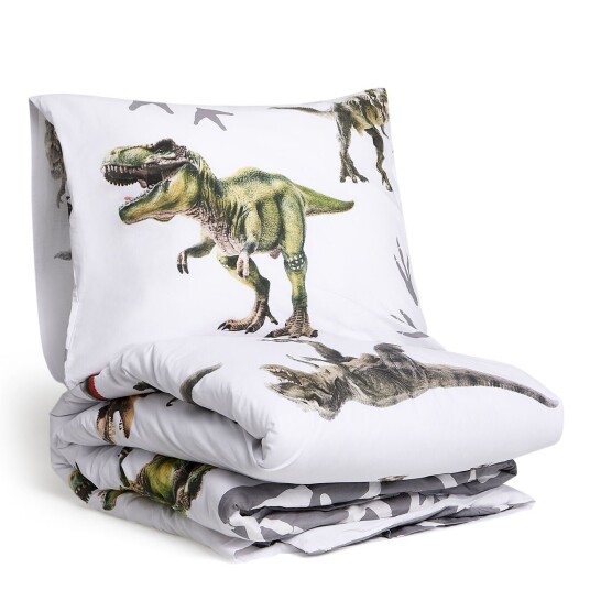Licens Dinosaur sengetøy - 150x210 cm - 2 i 1 design - 100% bomull