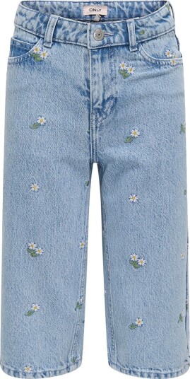 Kids Only Shorts KogCobain Light Blue Denim/Flower Broderi Kids Only 13 år 158 Shorts Blå