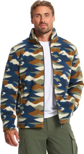 RevolutionRace Moss Graphic Pile Fleece Jacket Herre Deep Navy/Monk's Robe Størrelse:3XL Herre > Overdeler > Fleece & midlayers RevolutionRace Moss Graphic Pile Fleece Jacket Herre Deep Navy/Monk's Robe Størrelse:3XL Herre > Overdeler > Fleece & midlayers