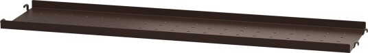 String Hylle Med Lav Kant Metall 78x20 cm Mørkebrun