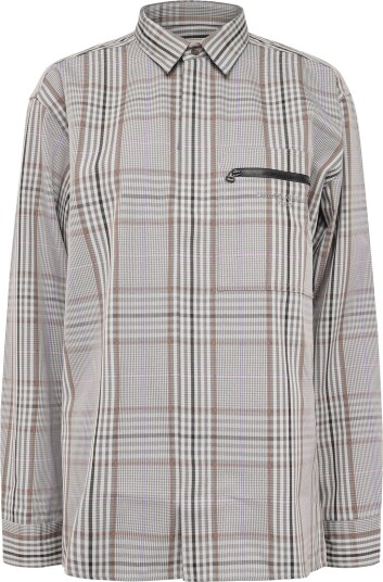 Maison Kitsune Zipped Shirt Grey XS