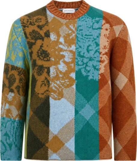 Dries Van Noten Herre Strikkevarer Flerfarget L,