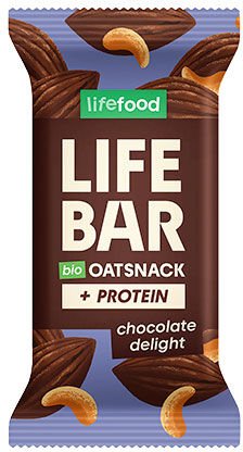 Lifefood Glutenfri Havrebar Protein Chocolate Delight Øko - 40 g