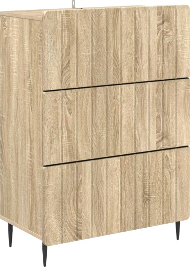 vidaXL Skuffeskap Sonoma eik 66 x 34,5 x 92 cm Konstruert tre