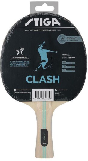 Stiga Bat Clash - Hobby bordtennissracket for nybegynnere unisex STD