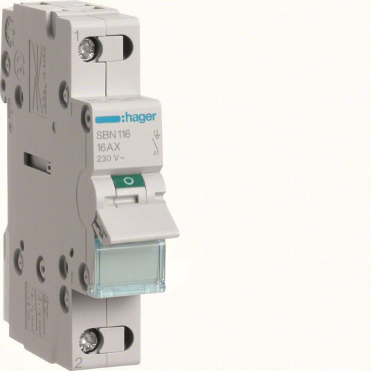 Hager Modular switch 1-pole 16a (3250615510044)