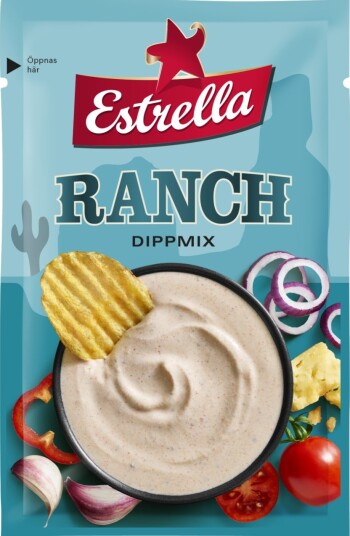 Ranch dipmix 26 g Med mild tomatløkog Hvit Løksmak