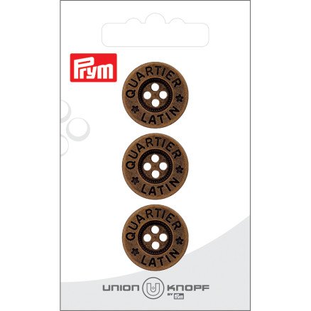 Prym Antique Button Messing 20mm 3 stk Prym Antique Button Messing 20mm 3 stk