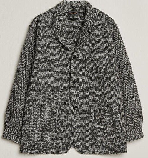 BEAMS PLUS Wool Herringbone Jacket Grey