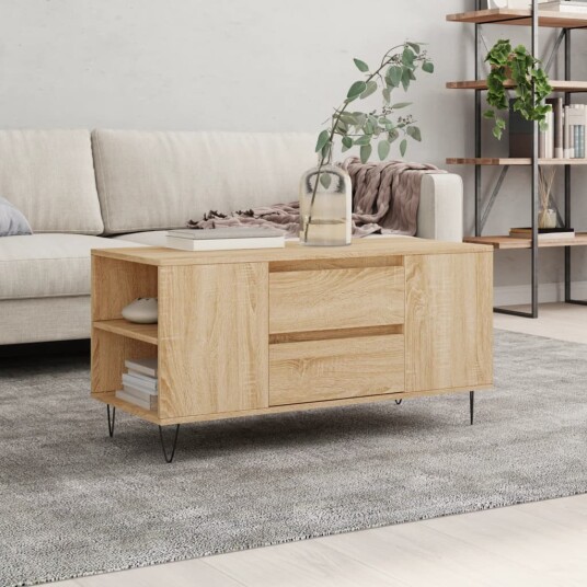 Salongbord sonoma eik 102x44,5x50 cm konstruert tre 8721012113107