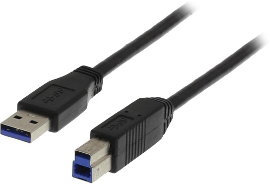 Deltaco USB 3.2 Gen 1 Kabel 2m Svart for Rask Datatransfer