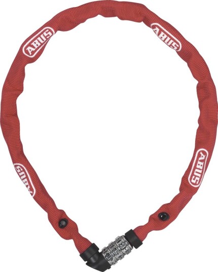 Abus låsekjede  med kode web 1200 110 cm Rød