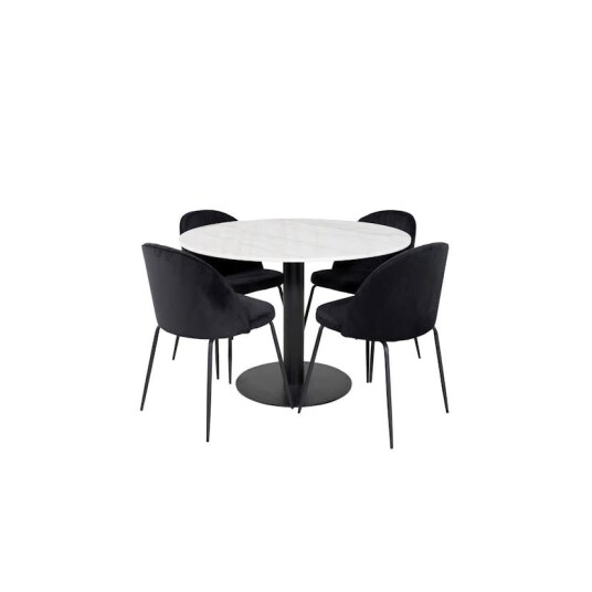 Venture Home Spisegruppe Venture Home Estelle med 4 Wrigley Stoler Fløyel GR20648