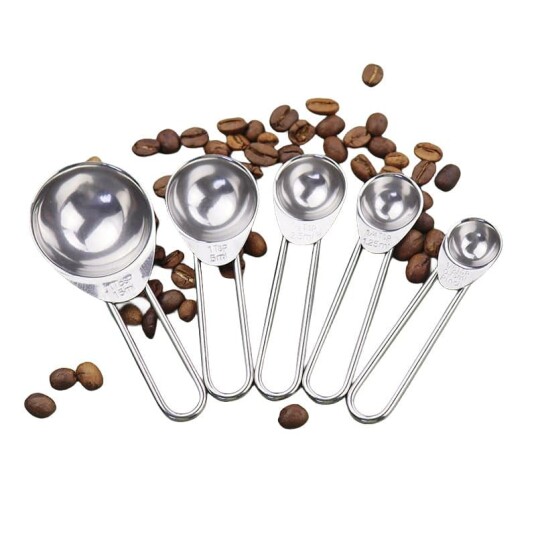 Inf 5 pakker Målebeger skjesett for baking matlaging 15/5/2,5/1,25/0,75 ml Inf 5 pakker Målebeger skjesett for baking matlaging 15/5/2,5/1,25/0,75 ml