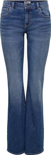 Only Jeans Onlphoebe Lw B P Flare Dnm Pim454 N Blå