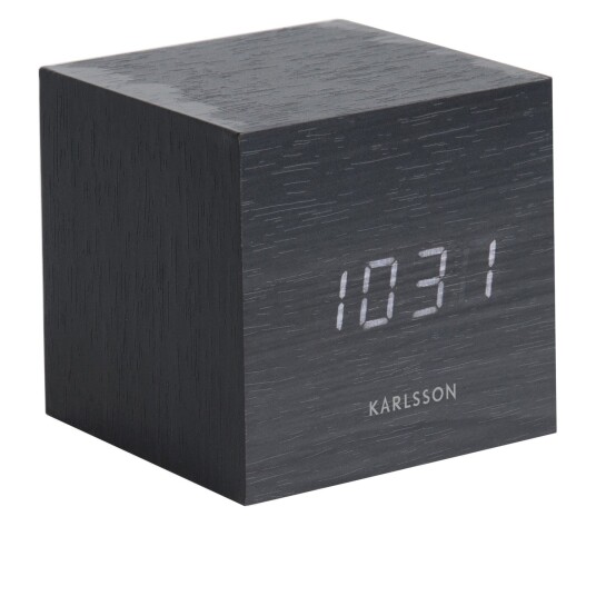Karlsson Alarm Clock Mini Cube Vekkeklokke KA5655BK   Unisex 21 cm Kvarts urverk