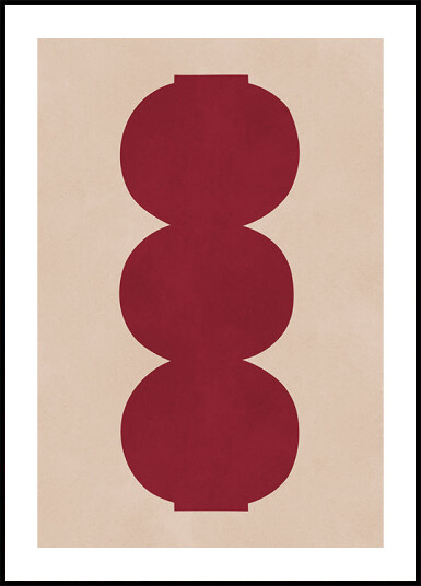 Crimson symmetrical Shapes Plakat Plakat / 21x30cm Crimson symmetrical Shapes Plakat Plakat / 21x30cm