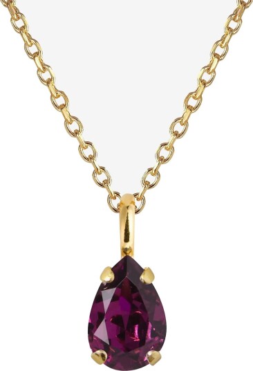 Caroline Svedbom Childhood Birthstone Necklace Gold - FEBRUARY - One Size
