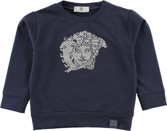 Young Versace Collegegenser Støvblå m. Sølv Logo Versace 8 år 128 Collegegenser