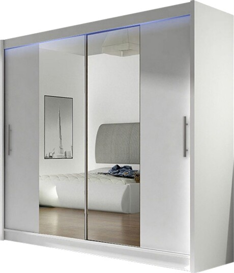 Prag Garderobe 180x57x215 cm - Hvit