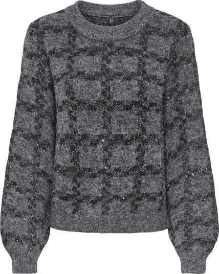 Only   Genser Onldoffa Ls O Neck Glitter Knt   Grå