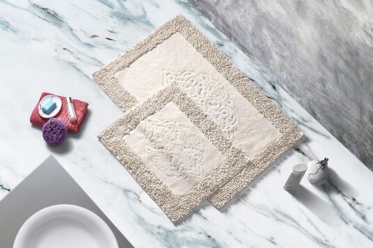 Papudi Badrumsmatta 60x100 cm Rektangulär Creme -