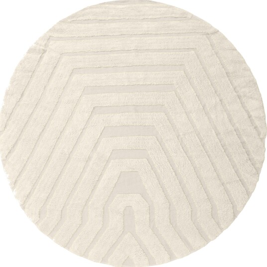Rundt teppe Callista Natural Cotton Shaggy beige Størrelse: Ø 200 cm Rundt teppe Callista Natural Cotton Shaggy beige Størrelse: Ø 200 cm