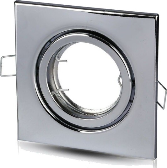 V Tac GU10/MR16 Firkantet downlight Uten lyskilde IP20 Hull: 7,4x7,4 cm Mål: 9,9x9,9 cm