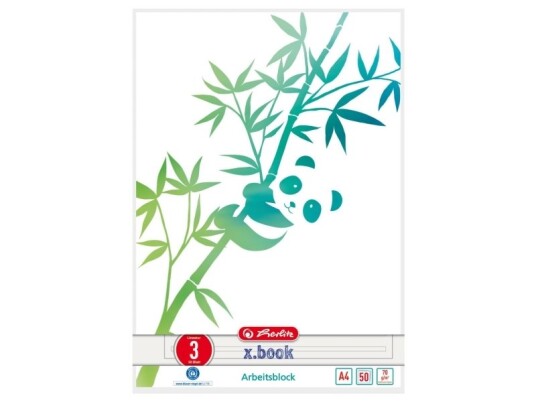 Herlitz Greenline Bilde Grønn Hvit A4 50 Ark 70 G/M² Linjerte Ark