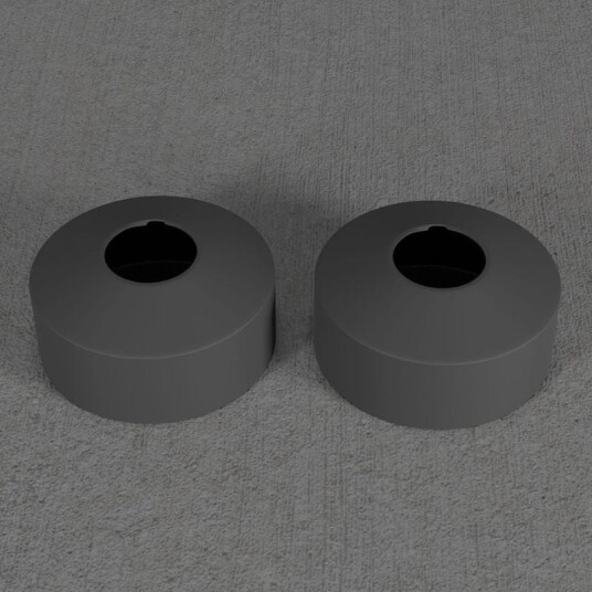 Primy Pop-up Bunnventil Trio-Perfekte Dekkbrikke 33 mm, Coal