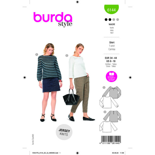 Burda 6144 - Genser EUR: 34-44, US: 8-18
