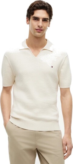Tommy Hilfiger Seasonal Structure Ss Jonny Polo   Cream   XL