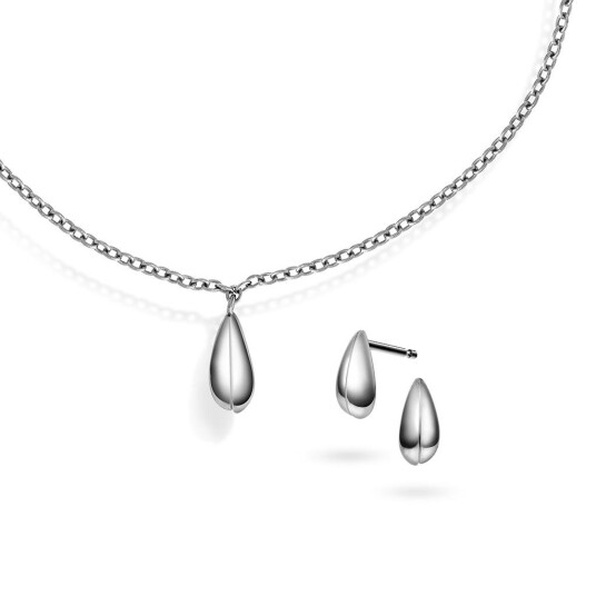 Pan Jewelry, Armbånd og øredobber i 925 sølv med dråpe