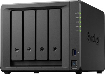 Synology DS925+ skrivebordsmodell 4-bay QUAD CORE 4GB DDR4 RAM