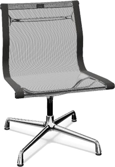 Vitra Aluminium EA 105 Kontorstol Nettvevd Mørkegrå/ Krom