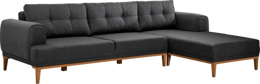 Valsot 4 seters Sofa med Divan Antrasitt Valsot 4 seters Sofa med Divan Antrasitt