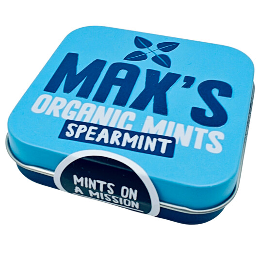 Økologiske myntepastiller MAX"S Spearmint Can 35g Økologiske myntepastiller MAX"S Spearmint Can 35g