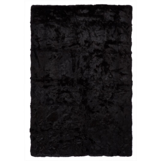 Natures Collection Pelspledd Kanin 120x180 cm Svart