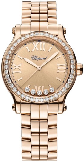 Chopard Dameklokke 275378 5009 Happy Sport Rosegullfarget/18 karat