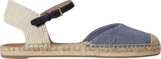 Lauren Ralph Lauren Chmbr/Sft Npp/Crcht Robby Flat Es F Blue 38
