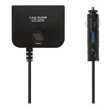 Nedis DCPA001 car power adapter - USB 3 x automobile cigarette lighter - 144 Watt